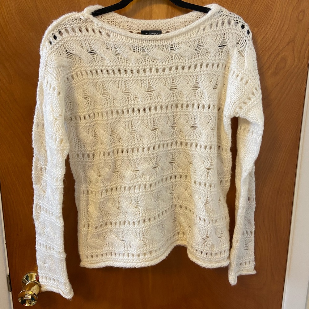 The Limited White Knit Sweater
